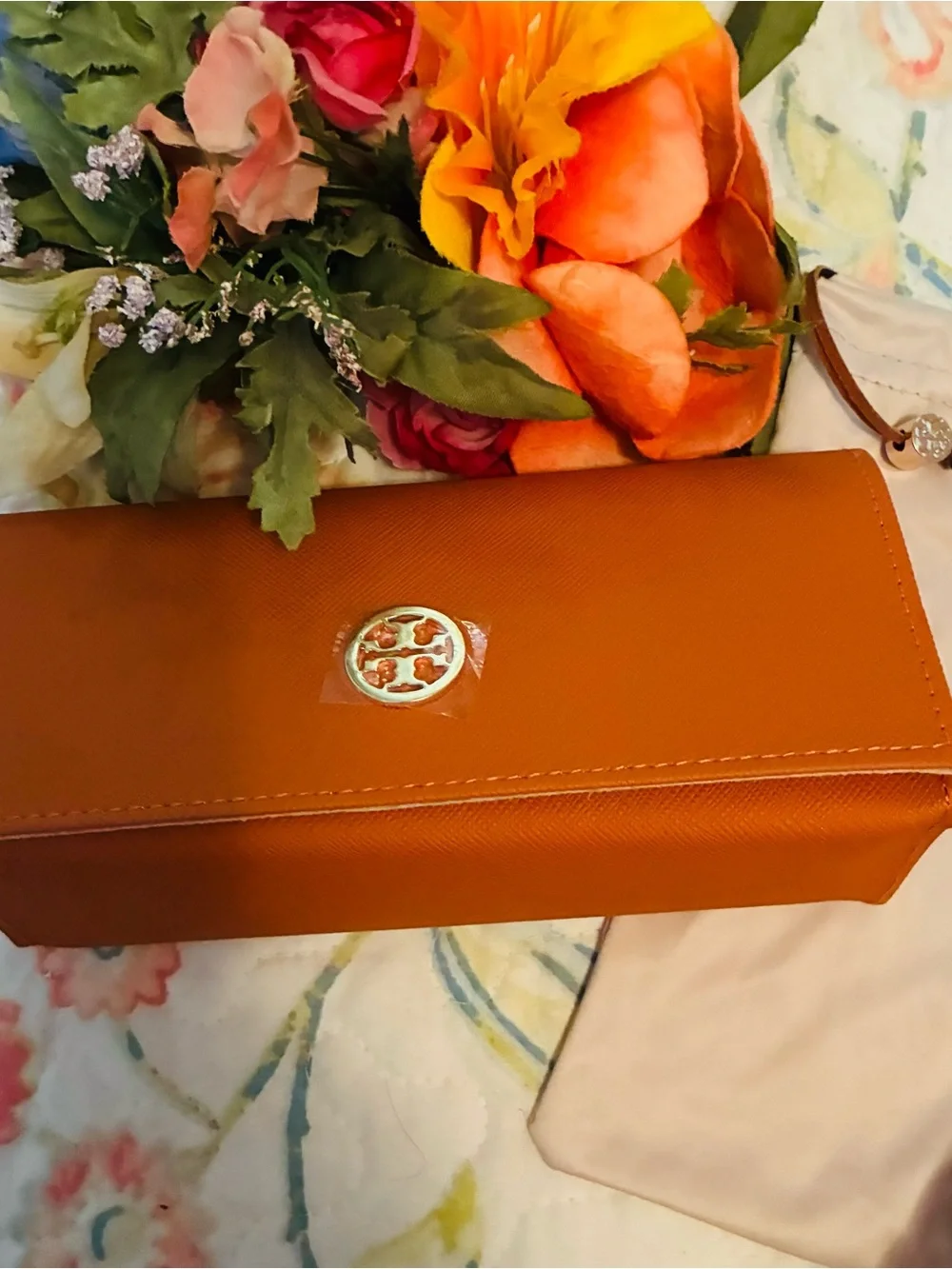 Tory Burch Sunglass Case w Pouch NWT